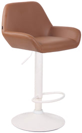 TPFLiving Barhocker Bragnum Gestell weiß Kunstleder